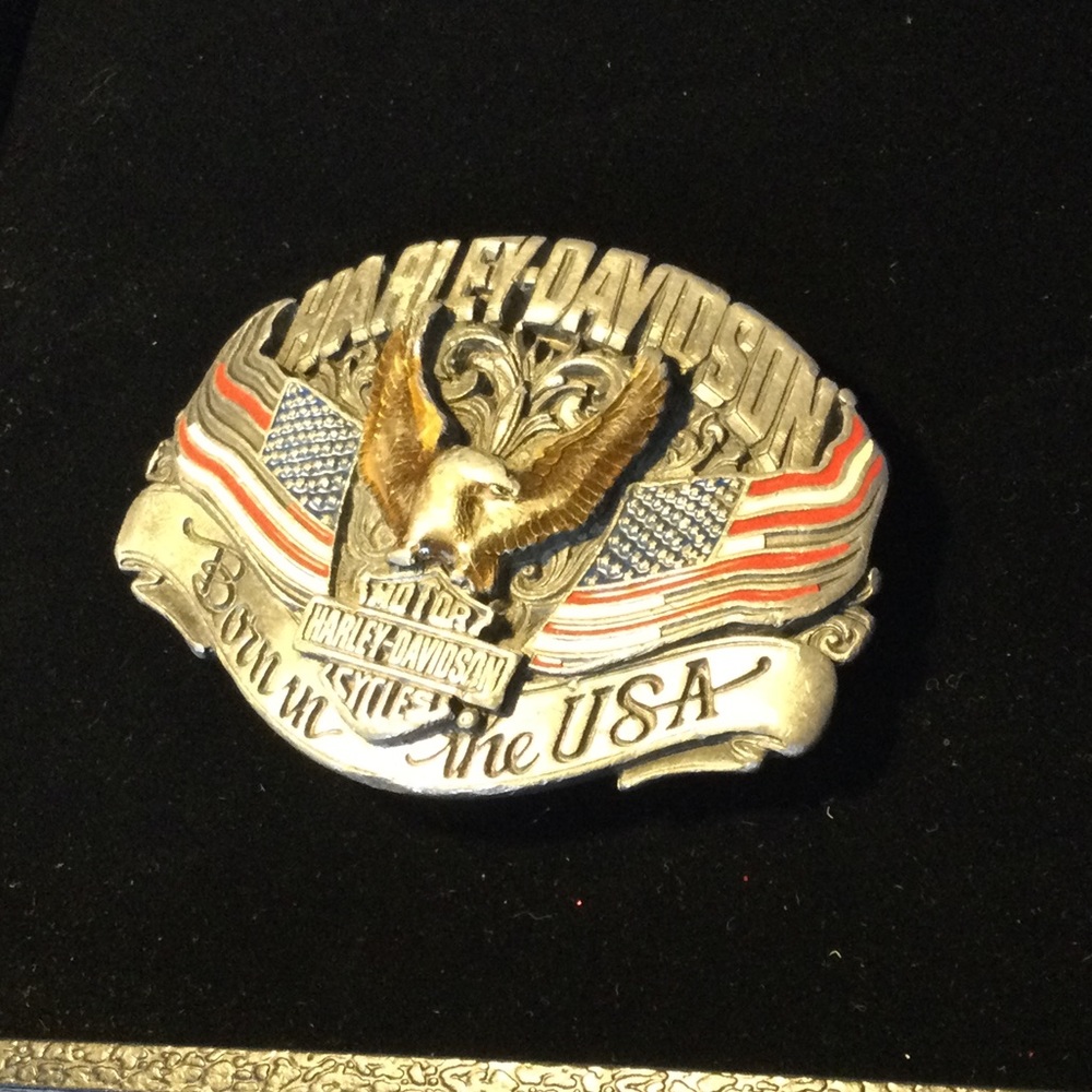 Make Offer! Harley Davidson Buckle 1988 RWB